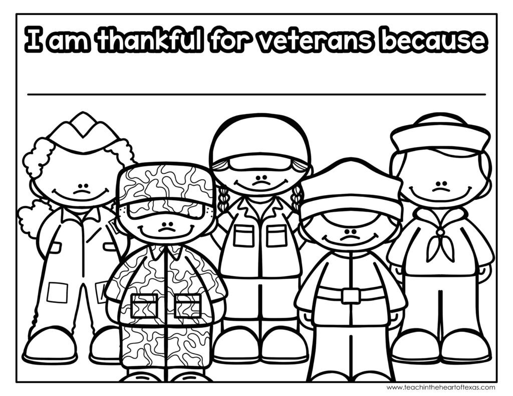 Thankful for Veterans Day Freebie