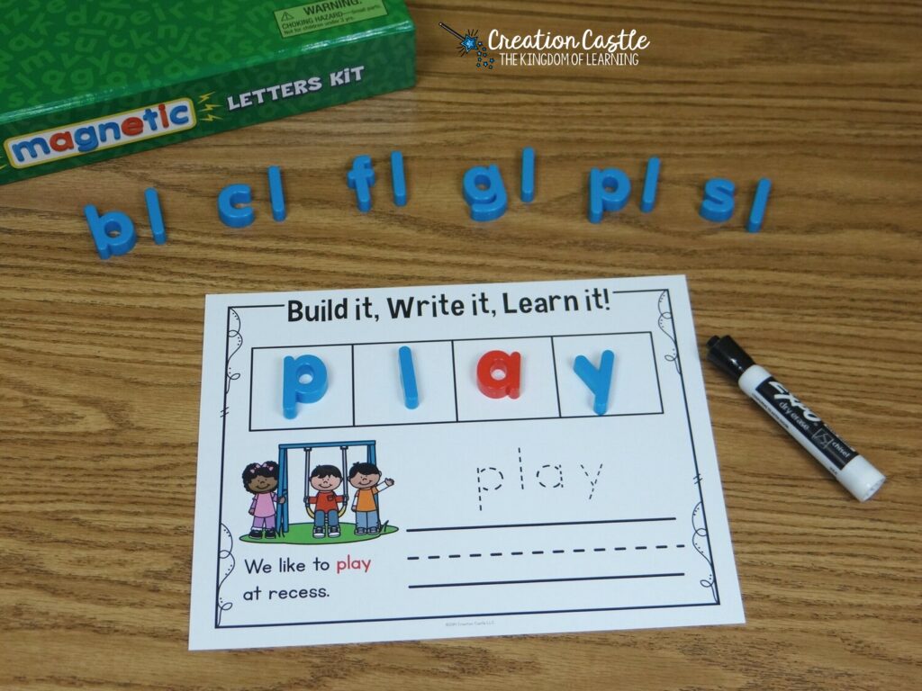 L Blends Word Building Mat