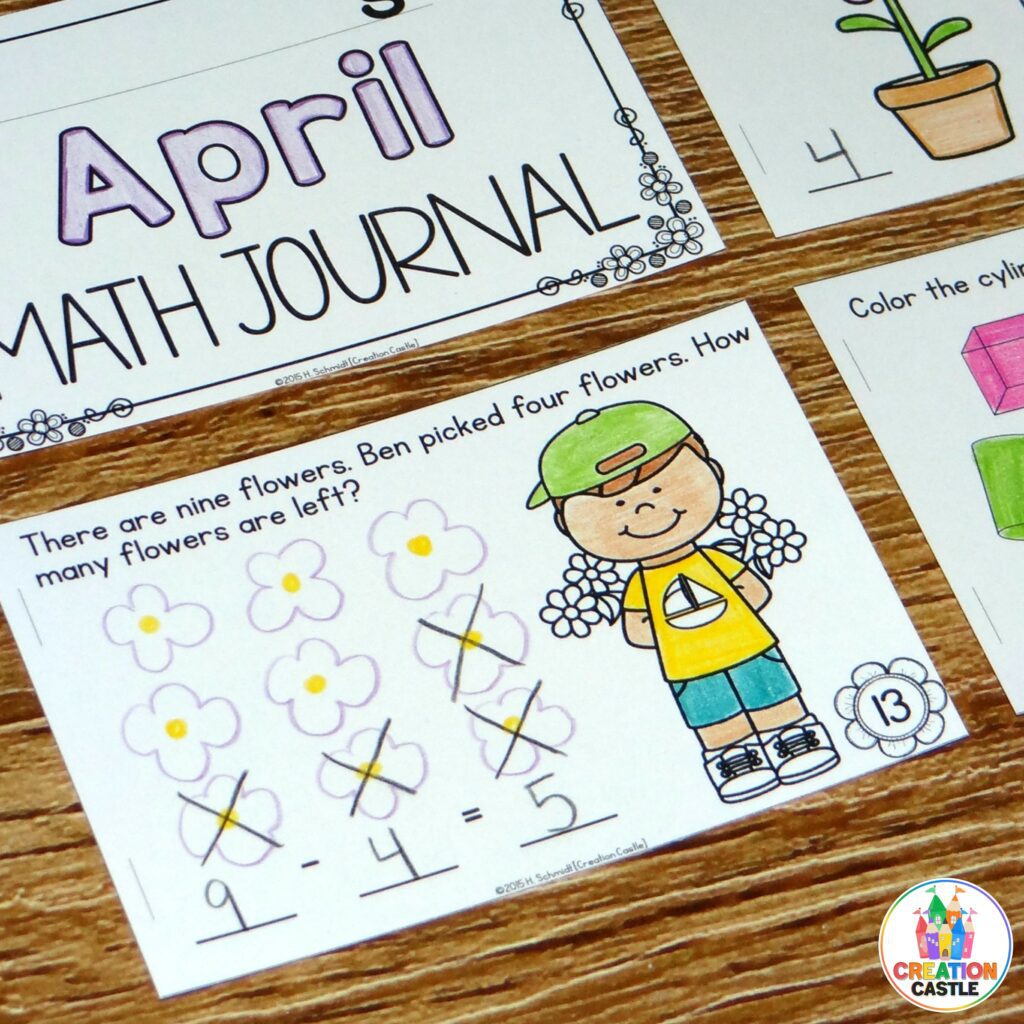April Interactive Math Notebooks Alternative