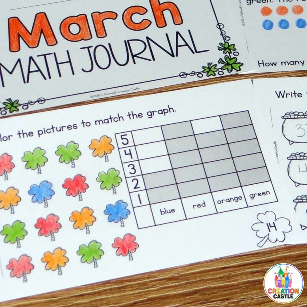 March Interactive Math Notebooks Alternative