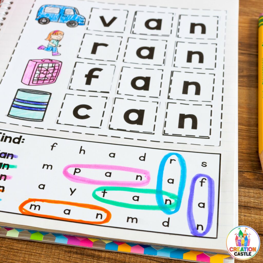 word families interactive notebook