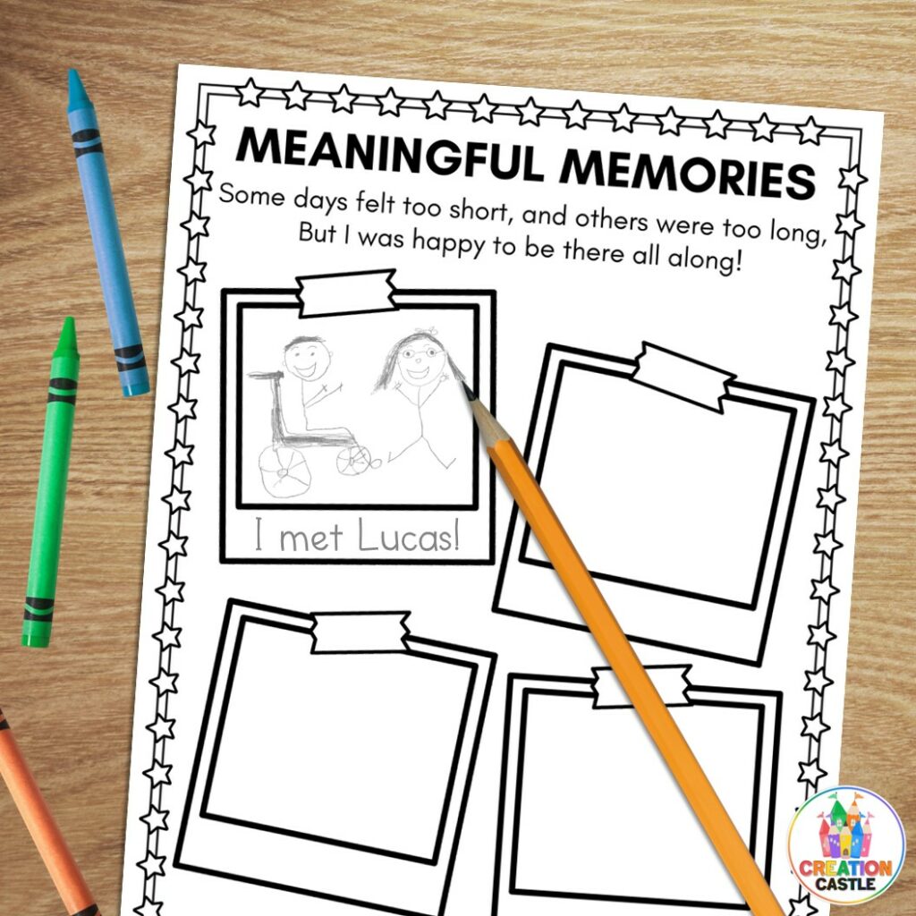 second grade memory book memories