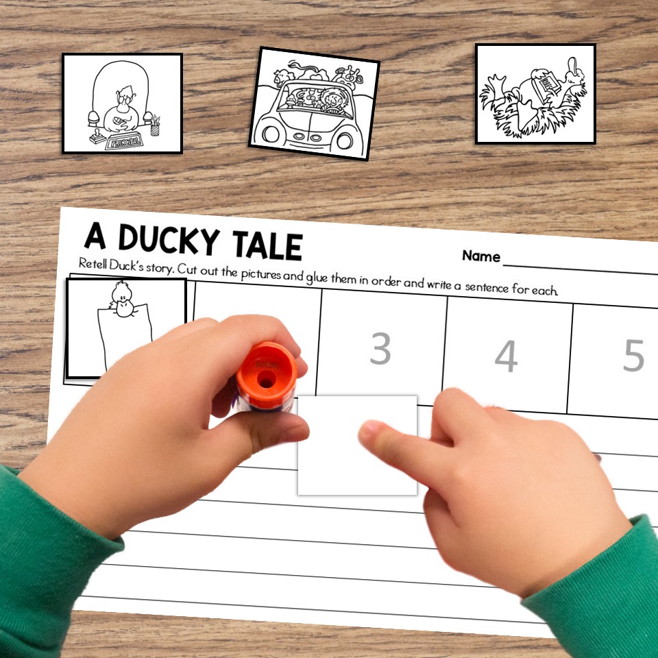 Click Clack Quack to School sequencing