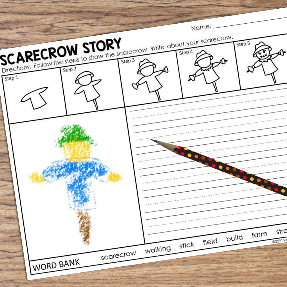 Scarecrows Hat Vocabulary Directed Draw