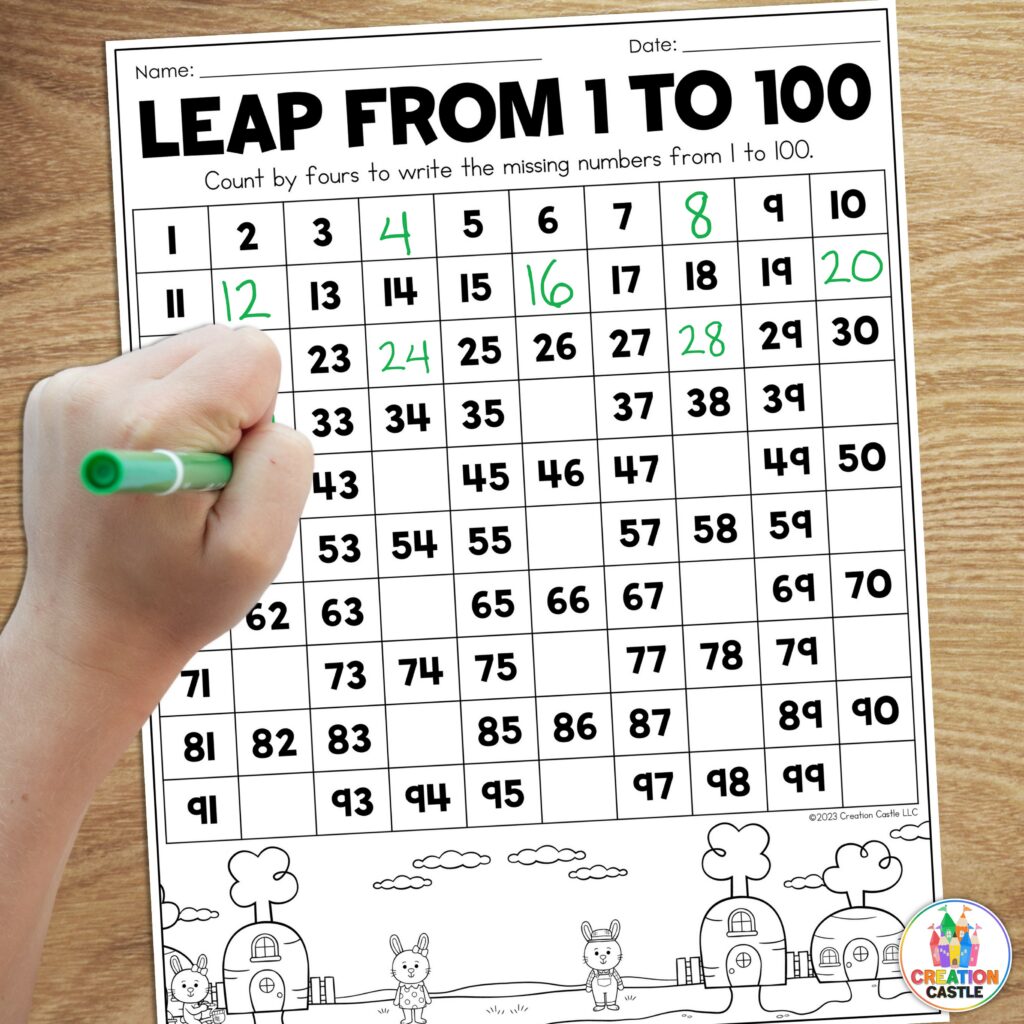 Leap Year Activities 100s Chart